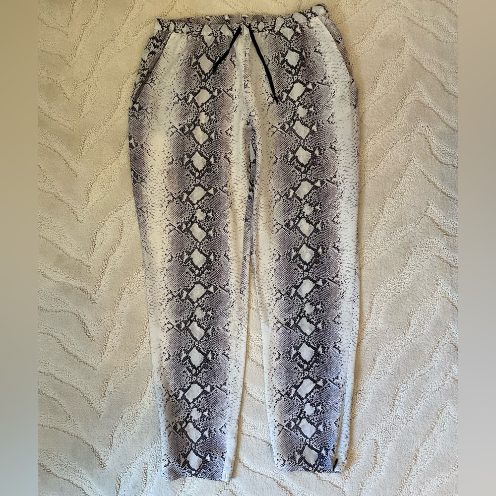 Silk Acrobat Adjustable Snake Print Pants- Small